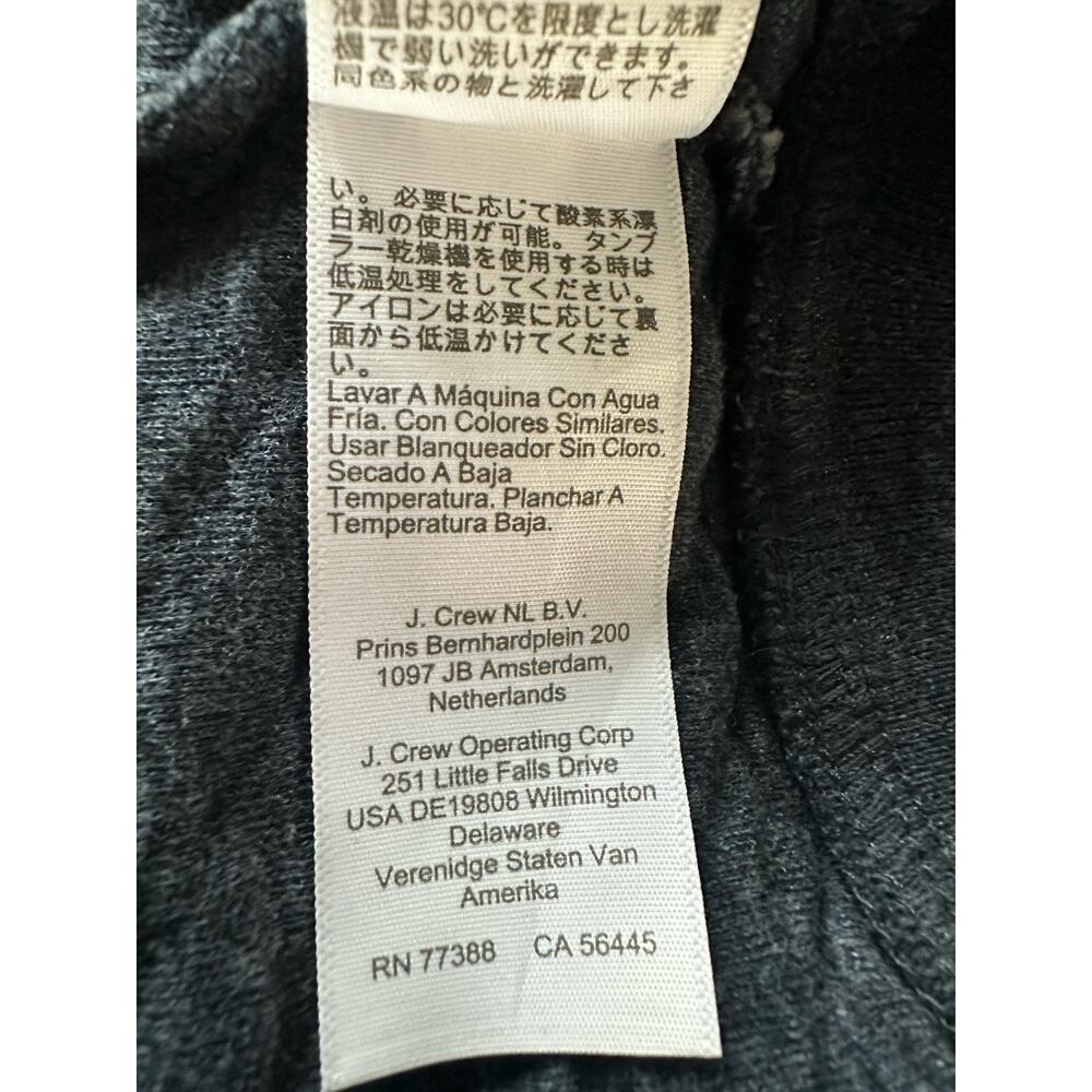 J. Crew Women's Quilted Diamond Sweatshirt Blue-Gray Size M - Picture 7 of 8